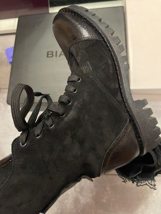 Дамски боти Bianki велур и кожа