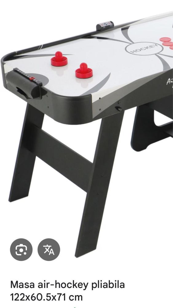 Vand Masa air-hockey pliabila