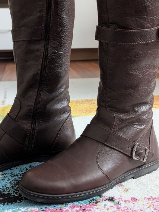 Cizme dama piele imblanite