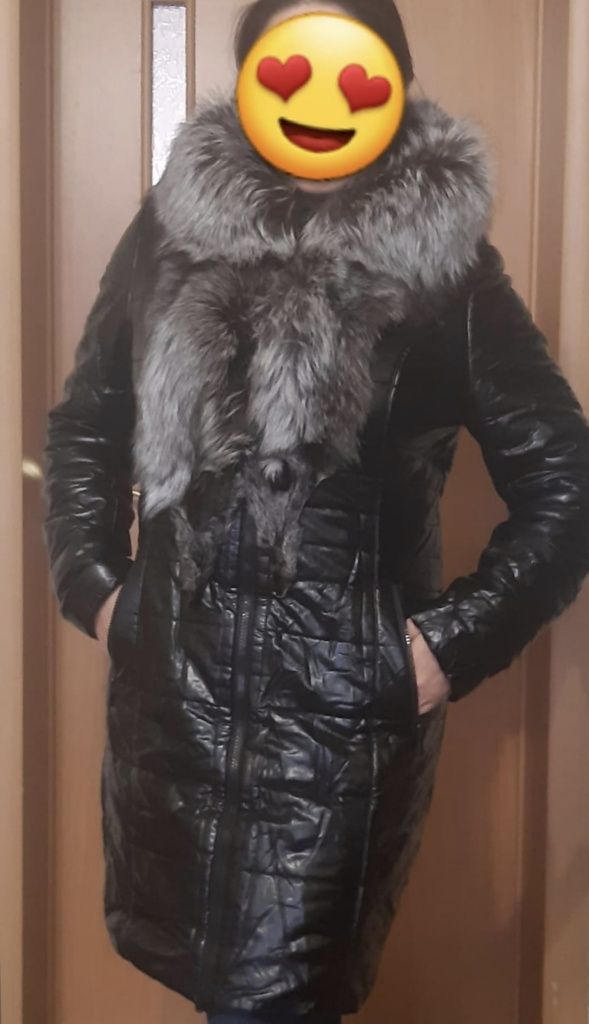 Продам зимнюю куртку с чернобуркой