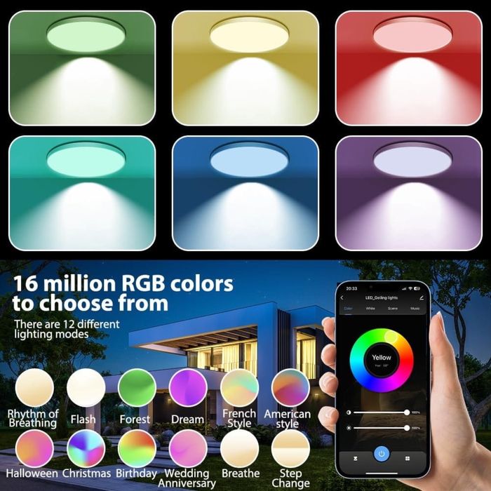 Plafoniera led smart tuya wifi