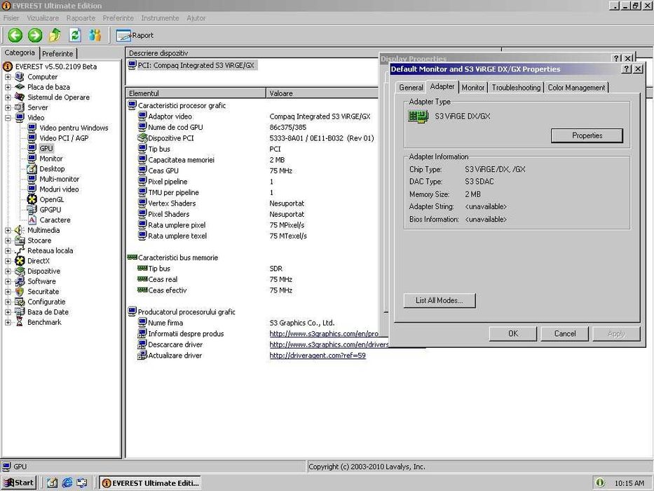 Placi video retro PCI Matrox Millenium 2 4MB si S3 Virge DX 2MB