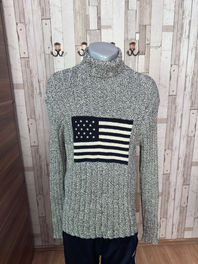 Pulover bluza sweater jumper knit Ralph Lauren USA Flag 100% bumbac