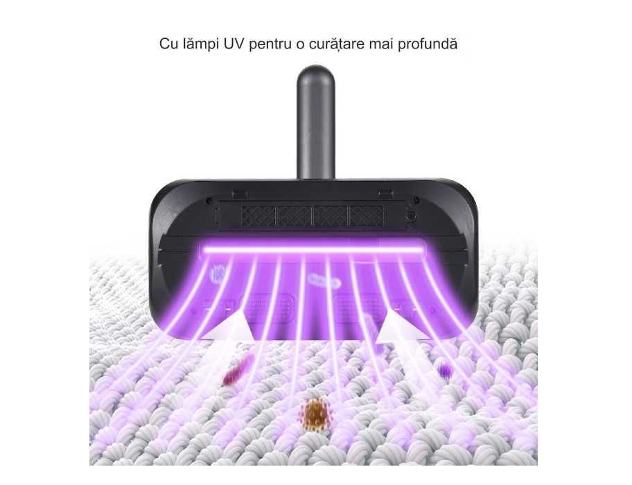 Aspirator portabil, indepartare bacterii eficienta, 8000 PA, mov