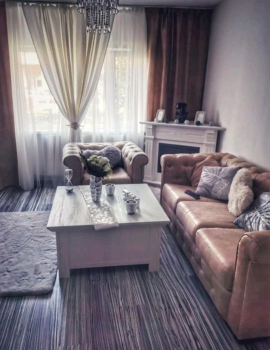 Set Chesterfield canapea si fotoliu