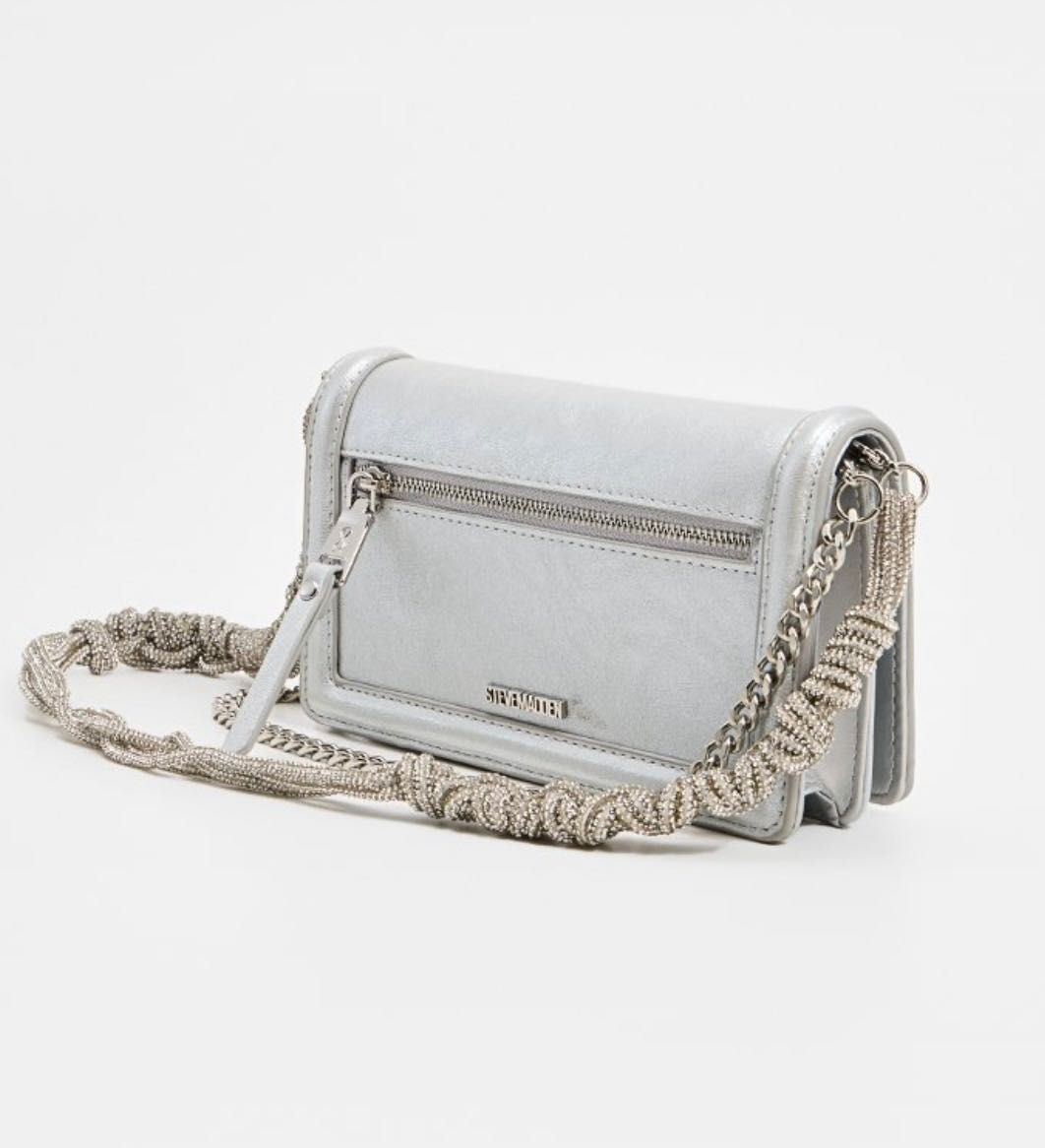Steve Madden чанта/клъч сребрист