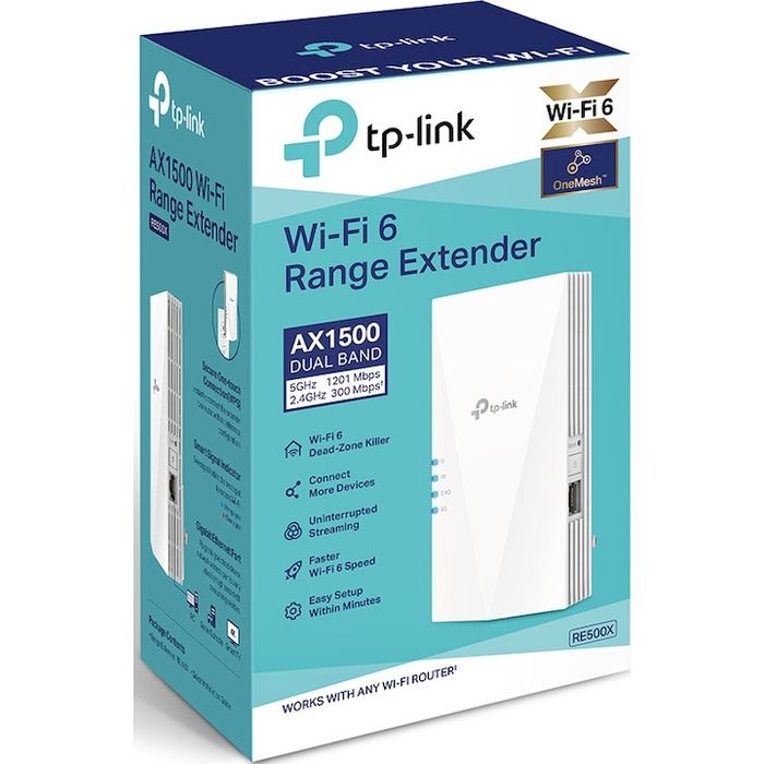 Range Extender TP-LINK RE500X, AX1500, Wi-Fi 6
