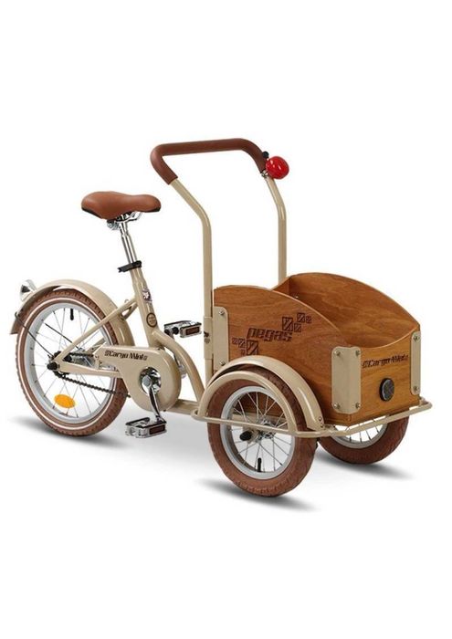 Bicicleta copii PEGAS Mini Cargo 1S, verde fistic sau crem aluna