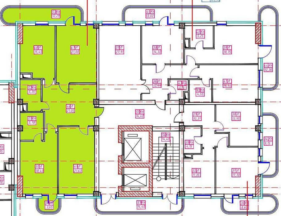 3 х комнатные 116 кв.м – 5 квартир с кадастром, ЖК PARKWOOD сквозные
