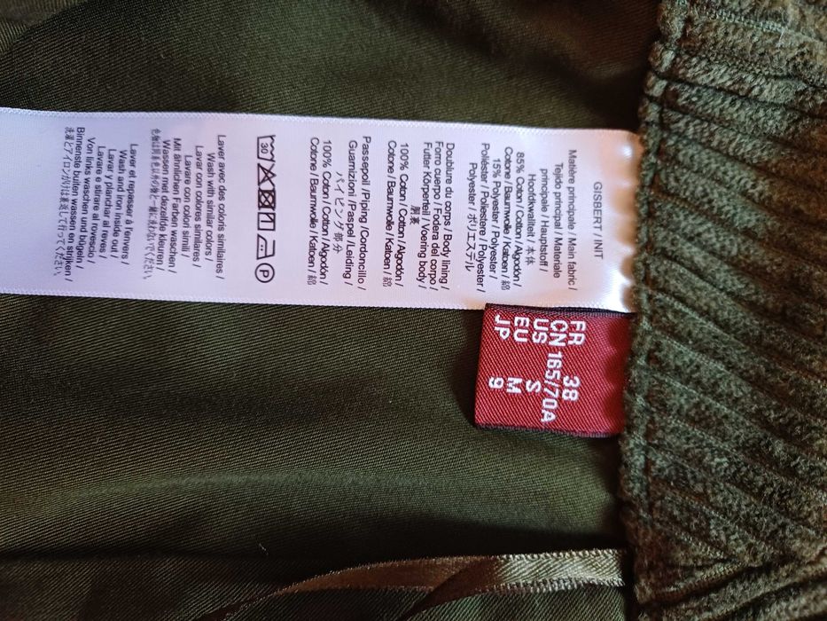 Fusta velur kaki Comptoir des cotonniers