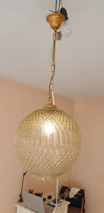 Accesoriu decorațiune înfrumusețare ambra sticla Germania 1960