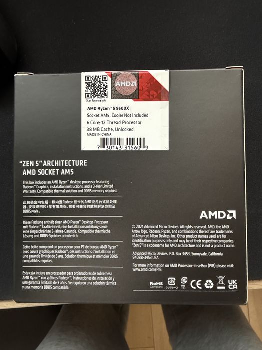 Procesor Ryzen 5 9600X sigilat