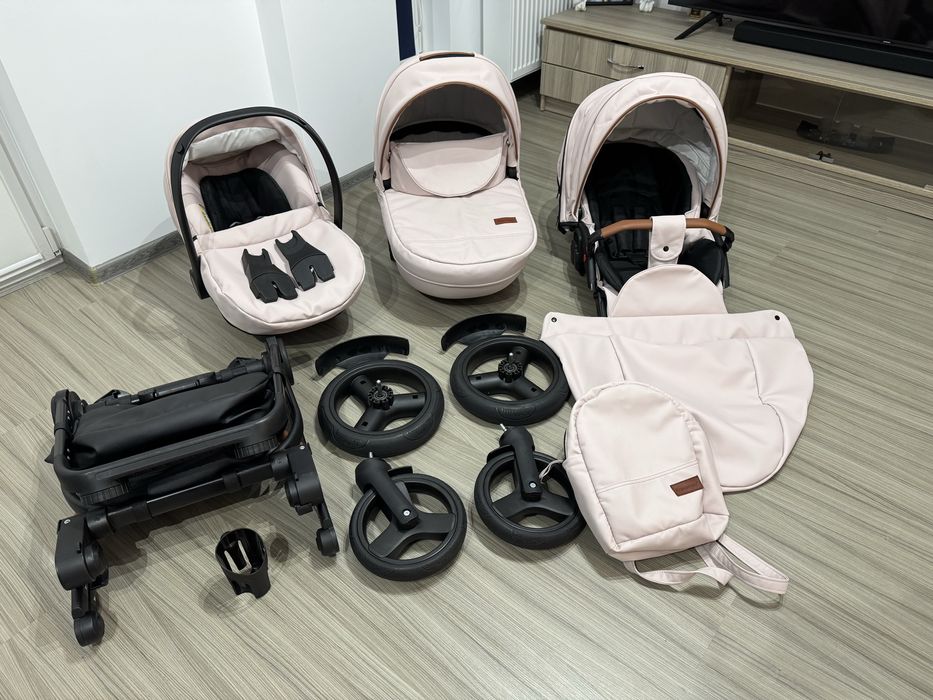 Carucior 3 in 1 Topaz Lux Pink- Krausman Editie Limitata - Testat ADAC