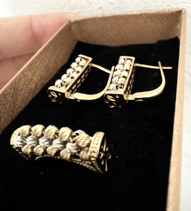 Комплект из желтого золото 585 пробы