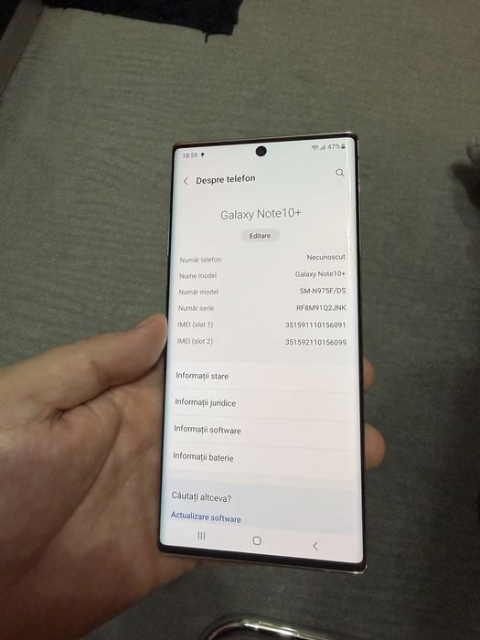 Samsung Note 10 plus alb 256 gb