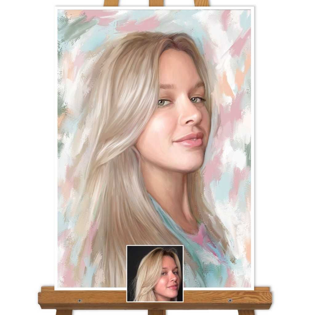 Cadoul perfect,pictura portret dupa poza