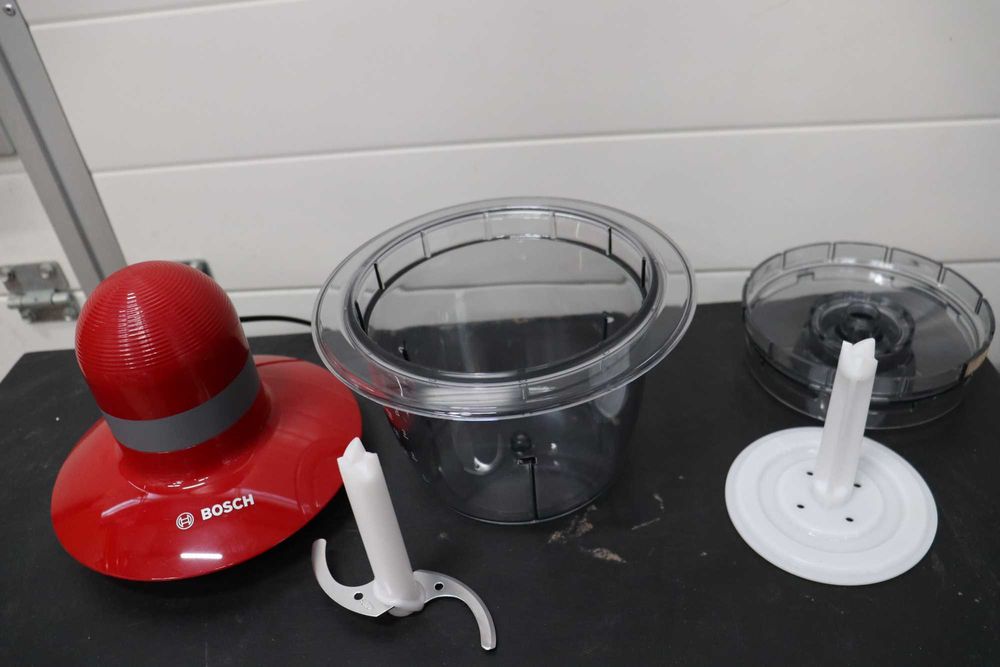 Блендер, чопър, Bosch MMR08R2 резачка за храна, 400 W, червена/сива