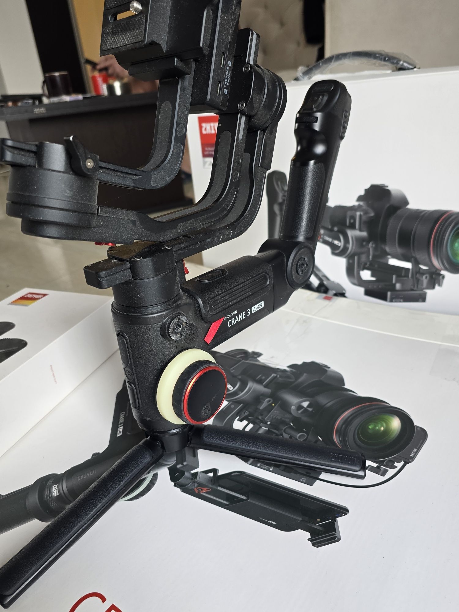 Stabilizator Gimbal Zhiyun 3 Lab Creator Pack, suport de telefon, Tran