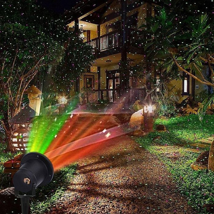 LED Коледен лазер прожектор украса с фигури коледа лазерен фенер