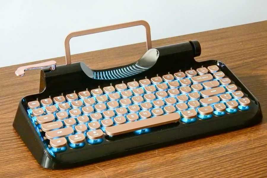 Tastatura mecanica, iluminata, deosebita, retro style model KnewKey