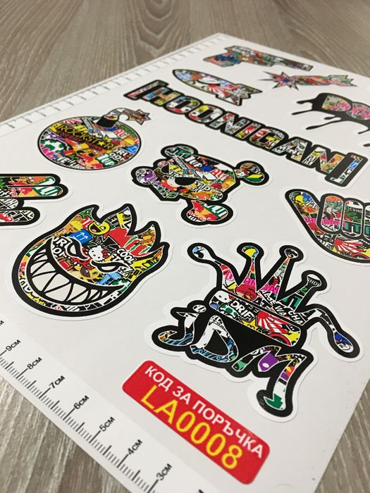 Стикери Sticker Бомб BOMB 13 бр. СУПЕР качествени PVC фолио стике
