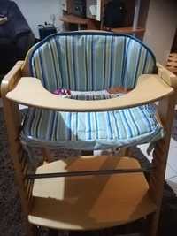 Бебешко дървено столче