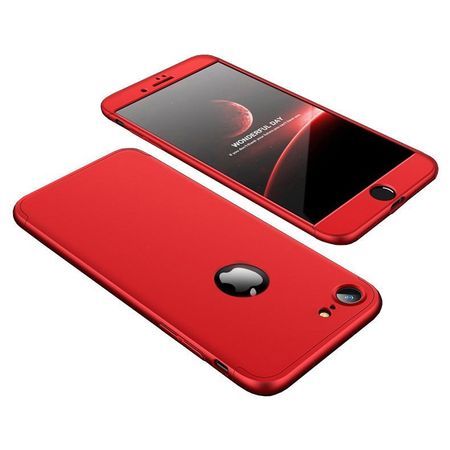 Husa Full cover GKK (fata + spate) pentru iPhone 8, rosie