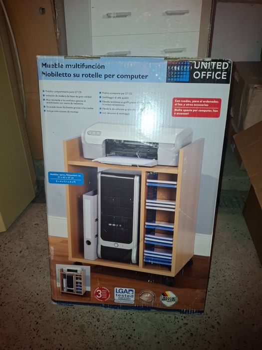 Mini birou cu rotile pentru computer,  fax si accesorii  Nou, Jisk Ita