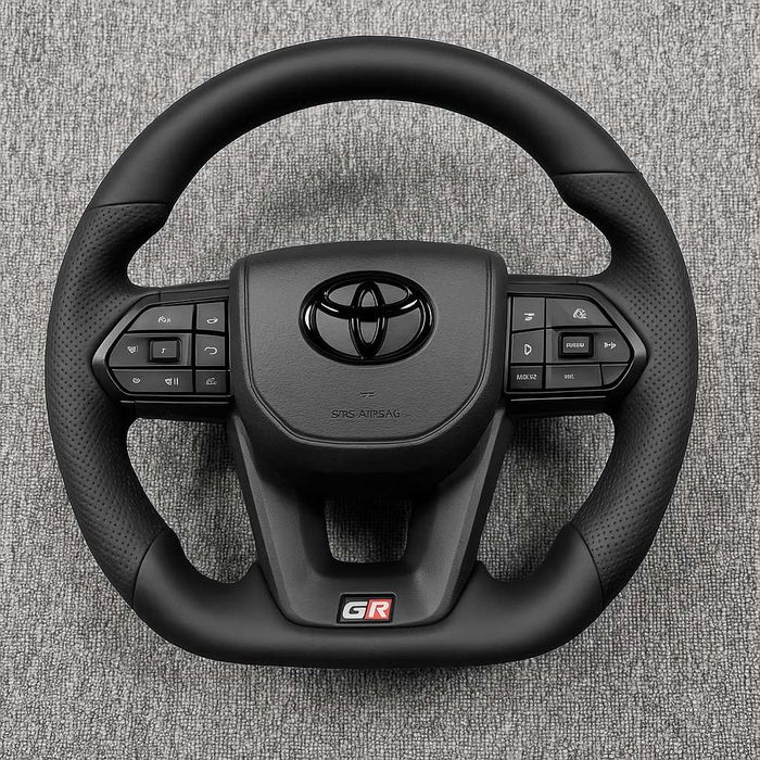 Toyota GR спортен волан изцяло черен кожа Yaris Corolla