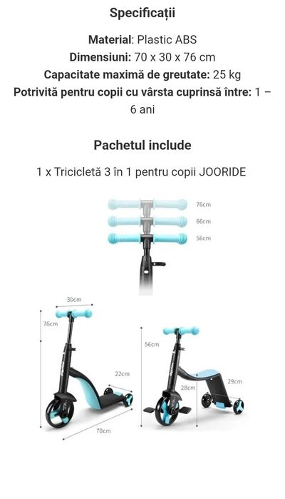 Vand trotineta tricicleta multifunctionala