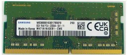 Memorie Laptop Samsung 8Gb DDR4 3200Mhz M471A1K43EB1, NOUA
