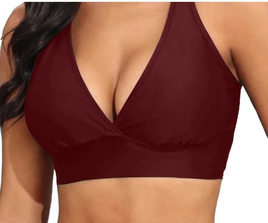 Продавам ново дамско горнище, бански XXL, цвят бордо