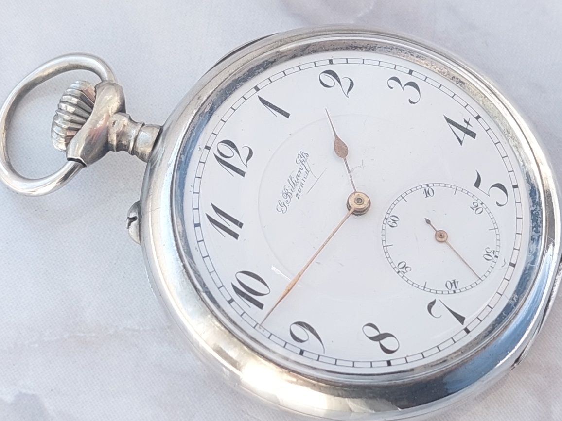 Ceas de buzunar G.Billian& Fils Zurich in carcasa argint, colectie
