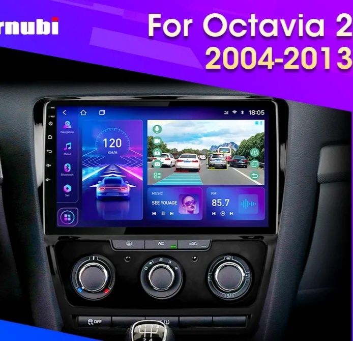 Мултимедия ANDROID SKODA Octavia 2 Шкода октавия андроид навигация