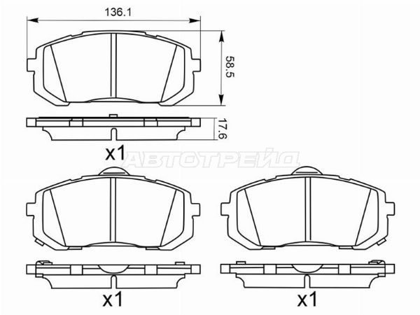Колодки тормозные Спереди    Hyundai Elantra