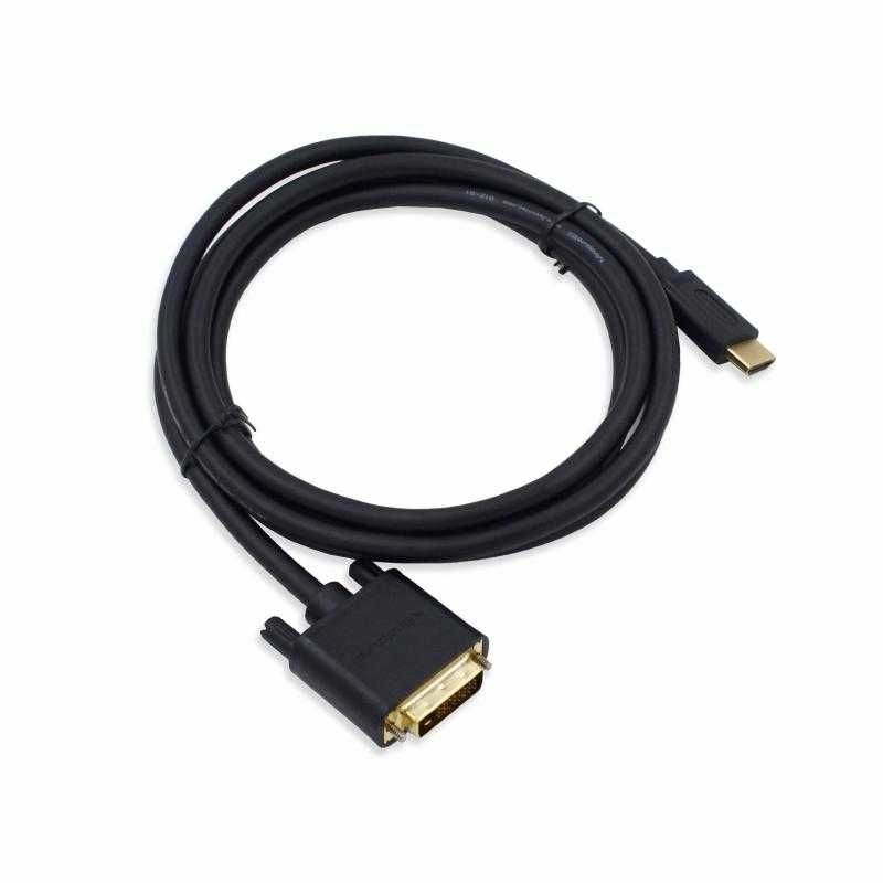 Кабель HDMI M - DVI-D M  2м, черный