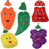 Costum fetru fructe și legume copii, carnaval, serbare, petrecere