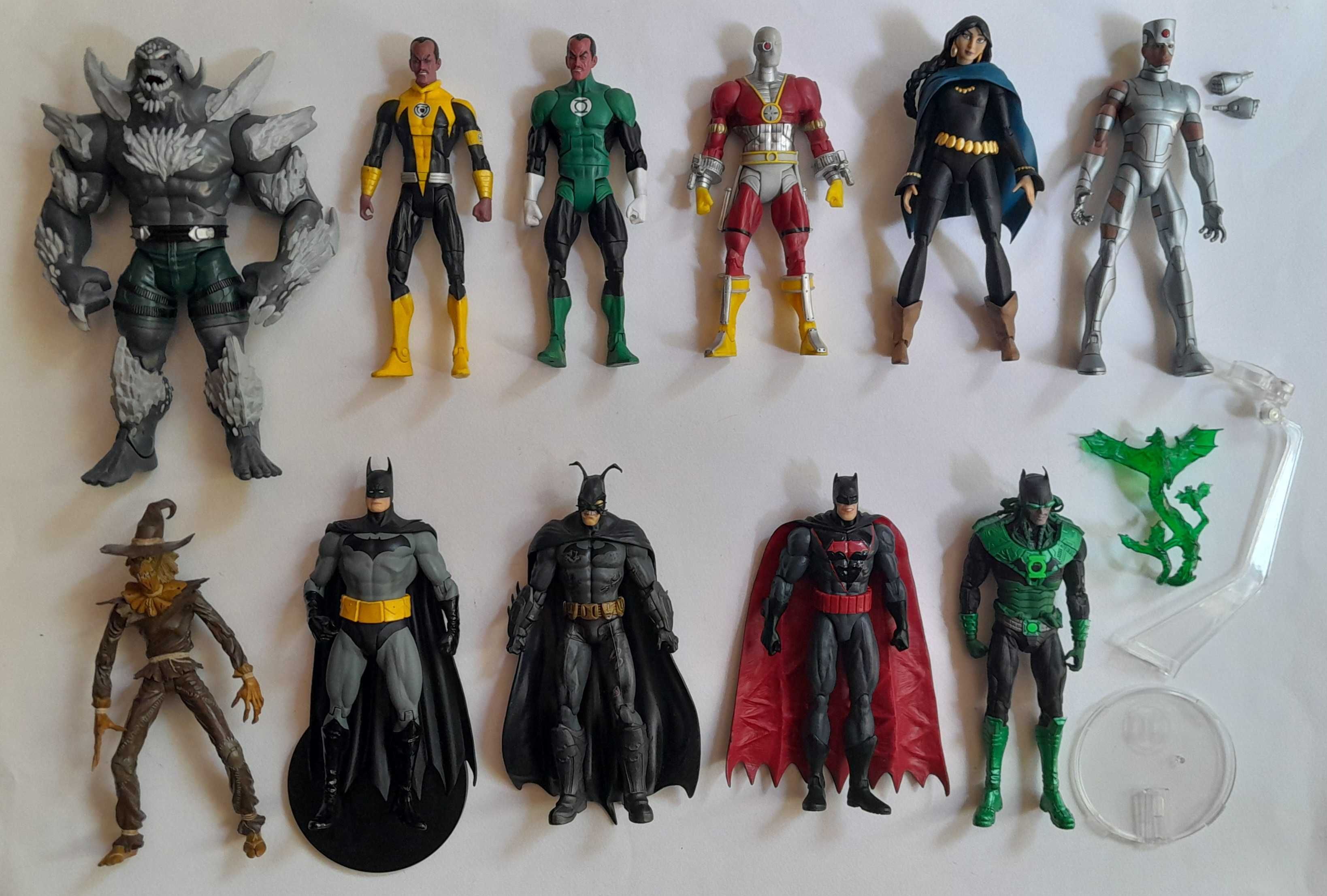 Batman Mattel DC Comics Direct Action Figure Lot Cyborg Raven Doomsday