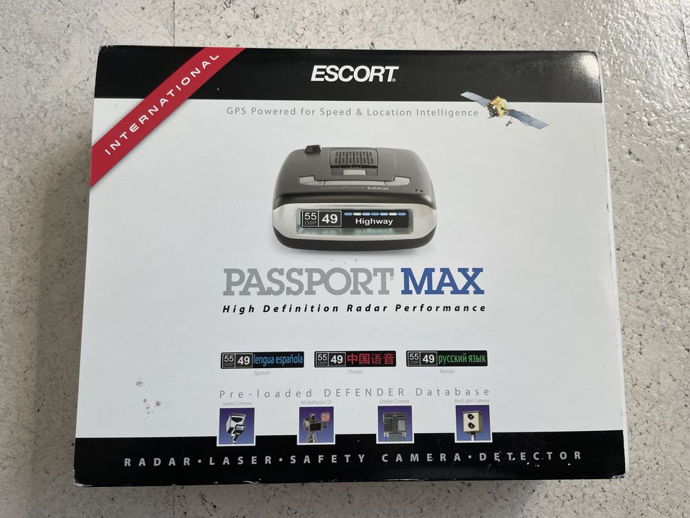 Detector de radar Escort Passport Max International