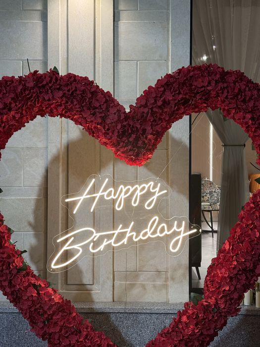 готовый бизнес Happy birthday,белое и красное сердечко.