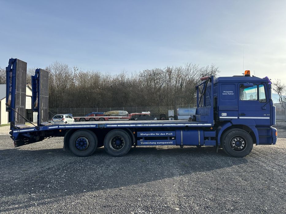 Man Platforma Trailer Transport utilaje Troliu Rampe Hidraulice