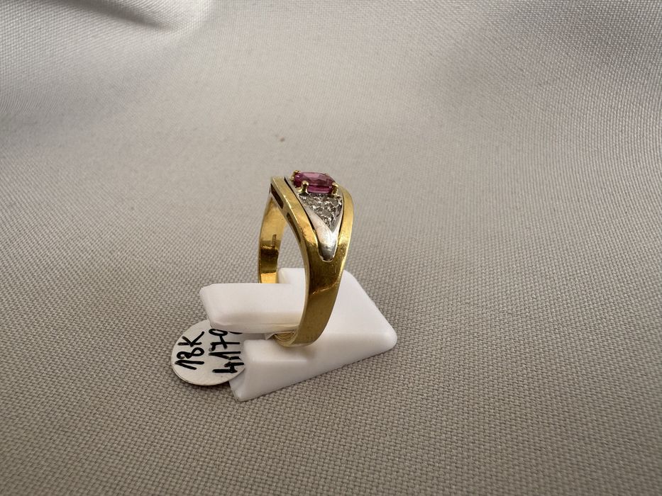 Inel aur rubin diamante