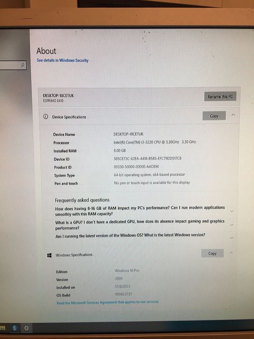 Sistem PC Desk imprimanta monitor tastatura calculator