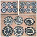 set farfurii portelan englezesc Royal Tudor Ware Woodland Unicorn