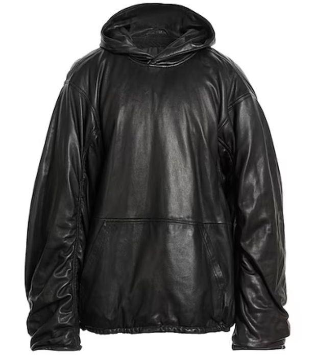 BALENCIAGA яке тип суичър изцяло от естествена кожа