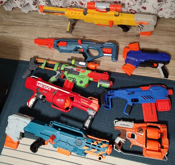 Jucării Nerf sau similare + accesorii