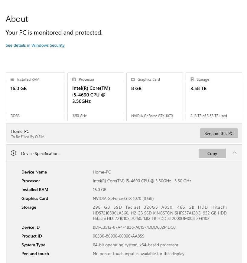 Геймърски компютър Intel Core i5-4690 MSI GForce GTX 1070 8GB 16GB RAM