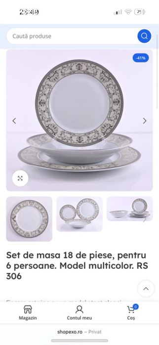 Set farfurii 18 piese nou la cutie malooki