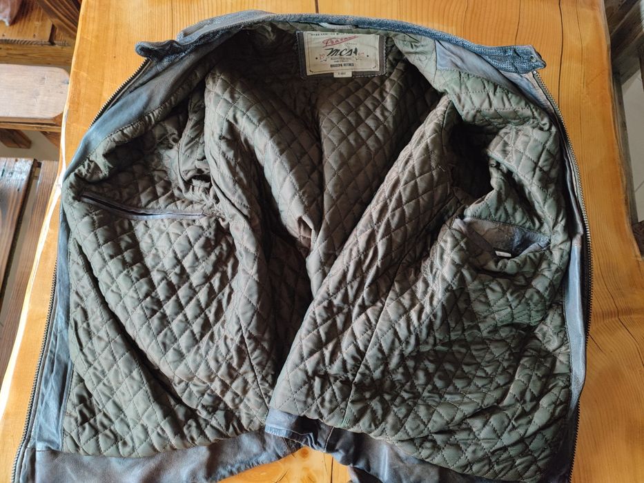 Мъжко Винтидж Cafe Racer  Mesh кожено  яке MCS Marlboro Classics Л