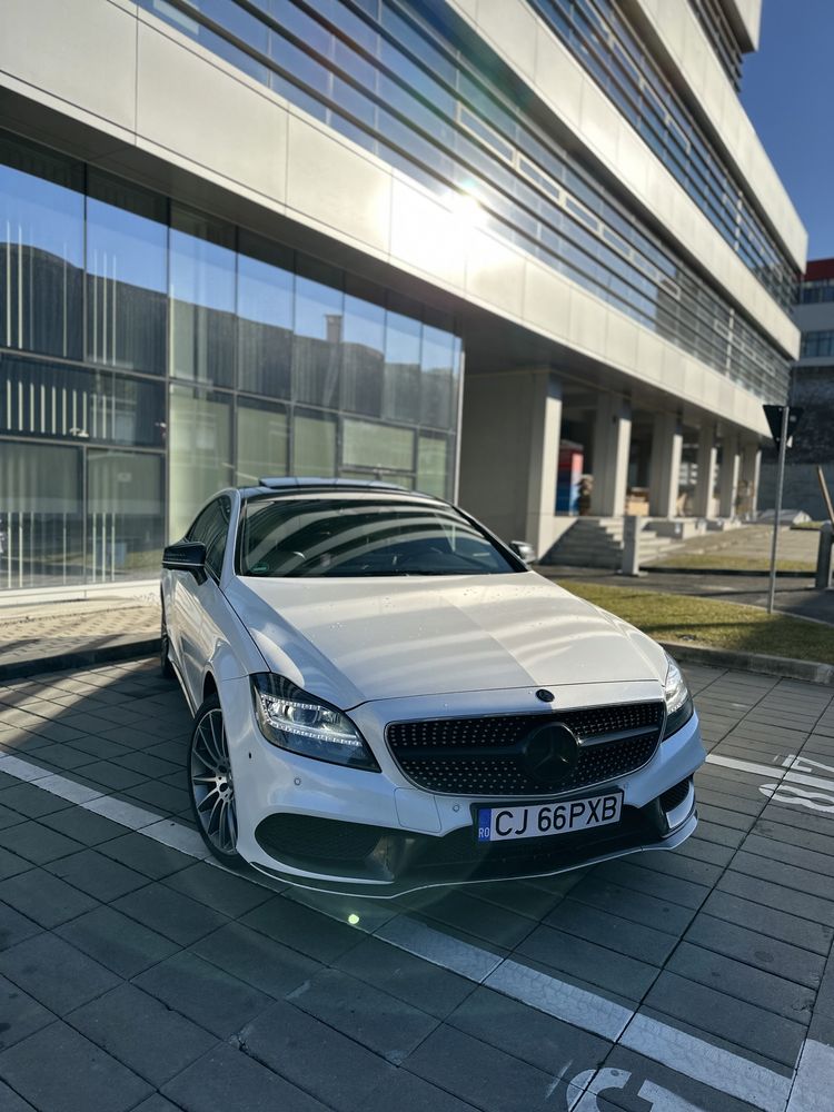 Mercedes CLS350d 4matic AMG alb perlat Euro 6